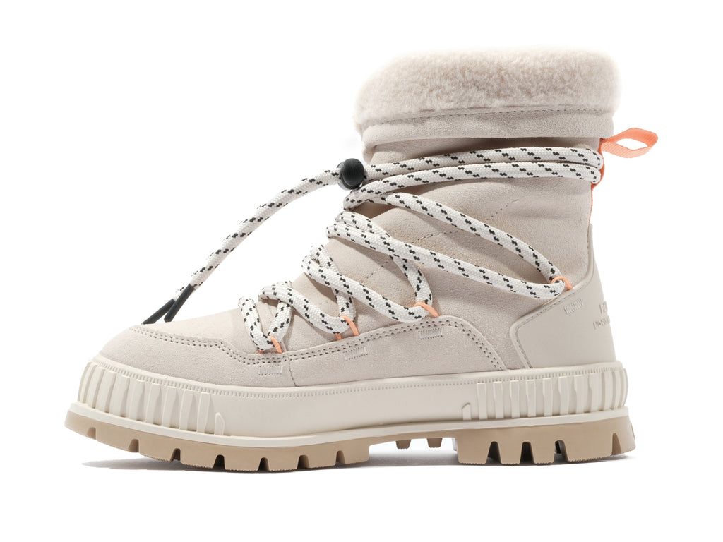Women Palladium Pallashock Hiver Boots Almond Milk | ZVPR-83567