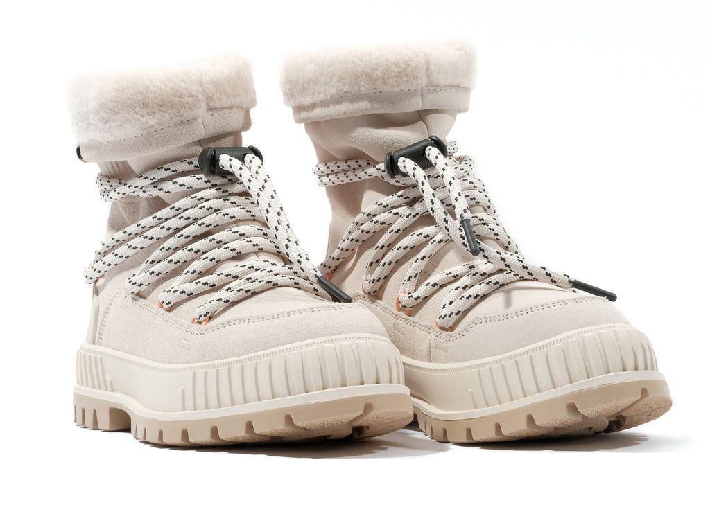 Women Palladium Pallashock Hiver Boots Almond Milk | ZVPR-83567