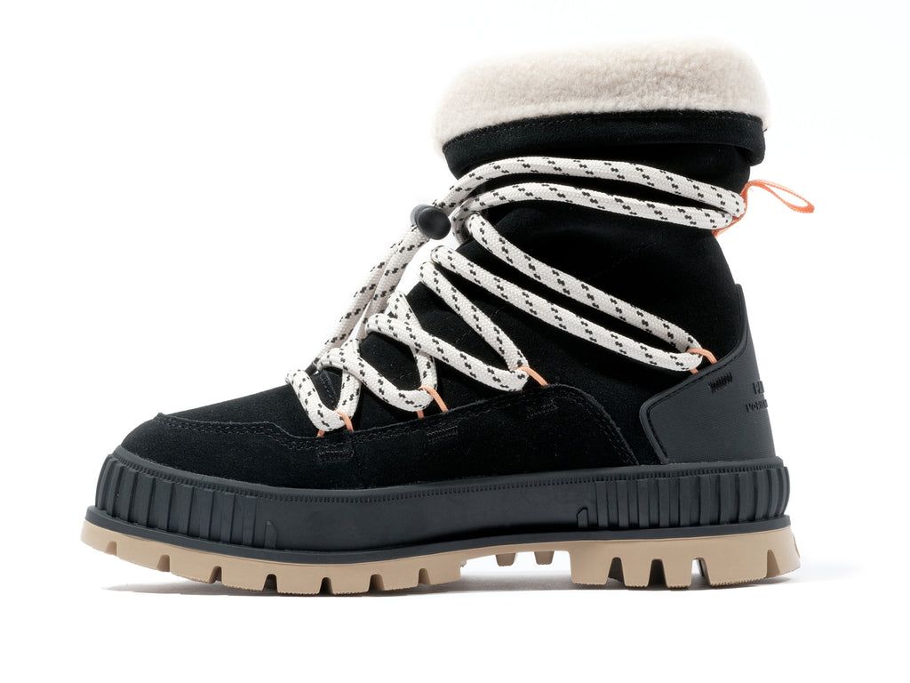 Women Palladium Pallashock Hiver Boots Black | UWNF-62853