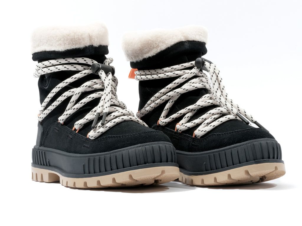 Women Palladium Pallashock Hiver Boots Black | UWNF-62853