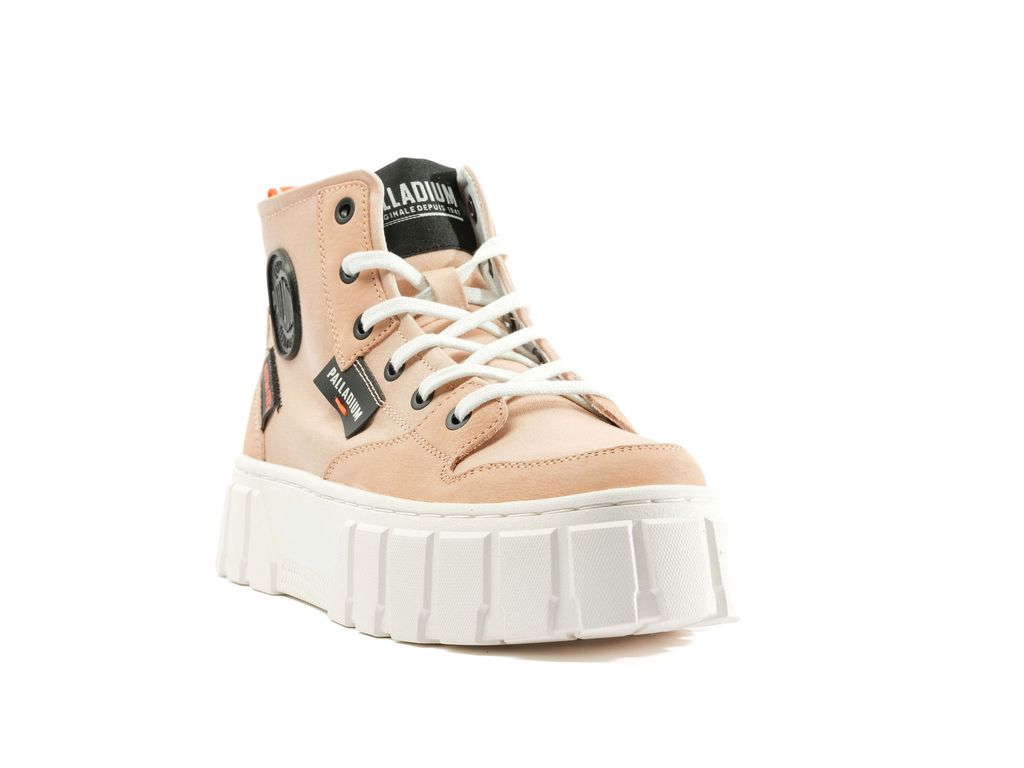Women Palladium Pallatower Hi Boots Beige | XRHN-85320