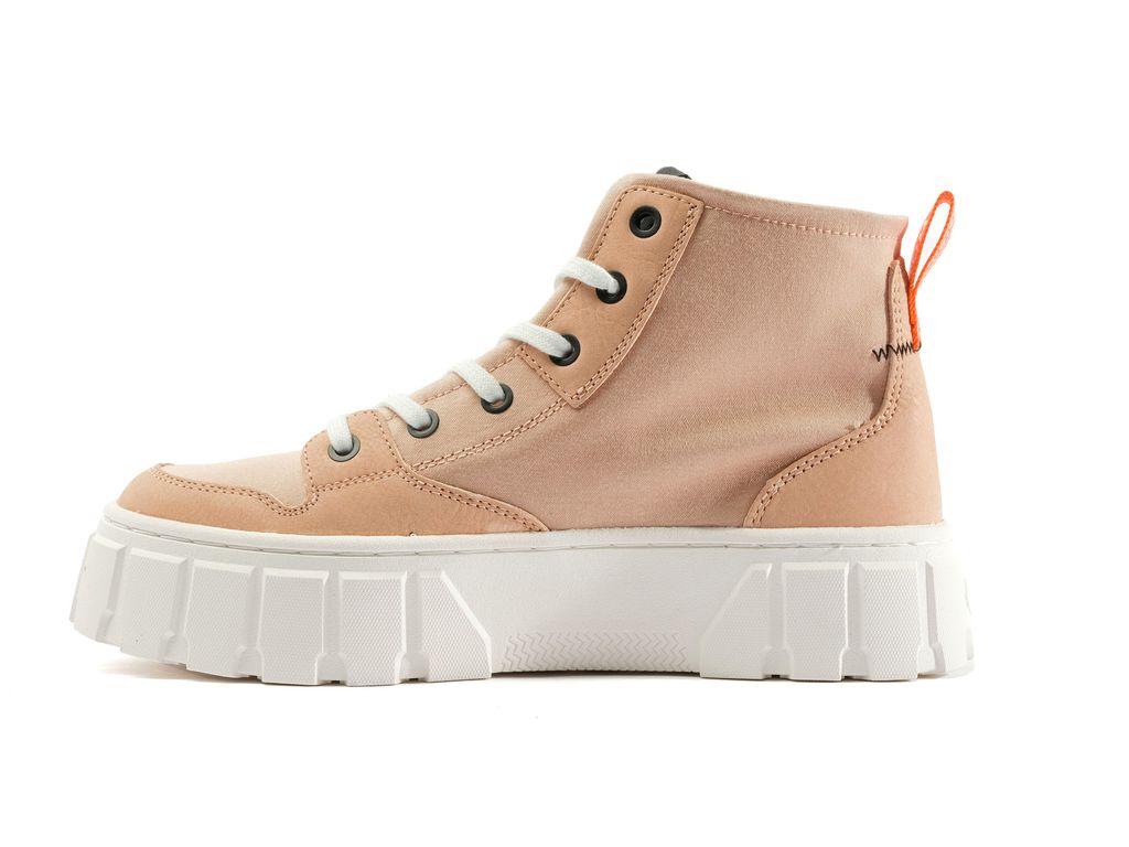 Women Palladium Pallatower Hi Boots Beige | XRHN-85320
