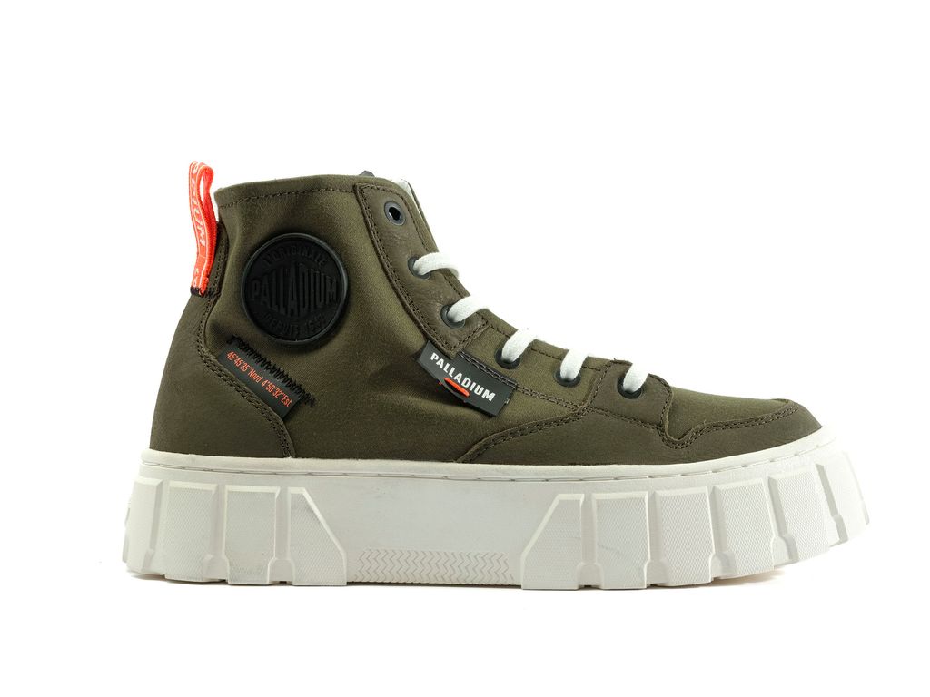 Women Palladium Pallatower Hi Boots Olive | JOSR-06258