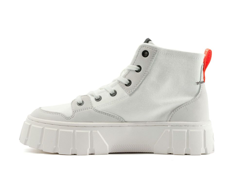 Women Palladium Pallatower Hi Boots White | RBKZ-04987