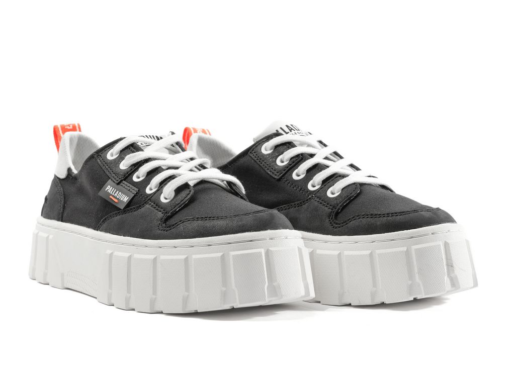 Women Palladium Pallatower Lo Sneakers Black | ENOI-34651