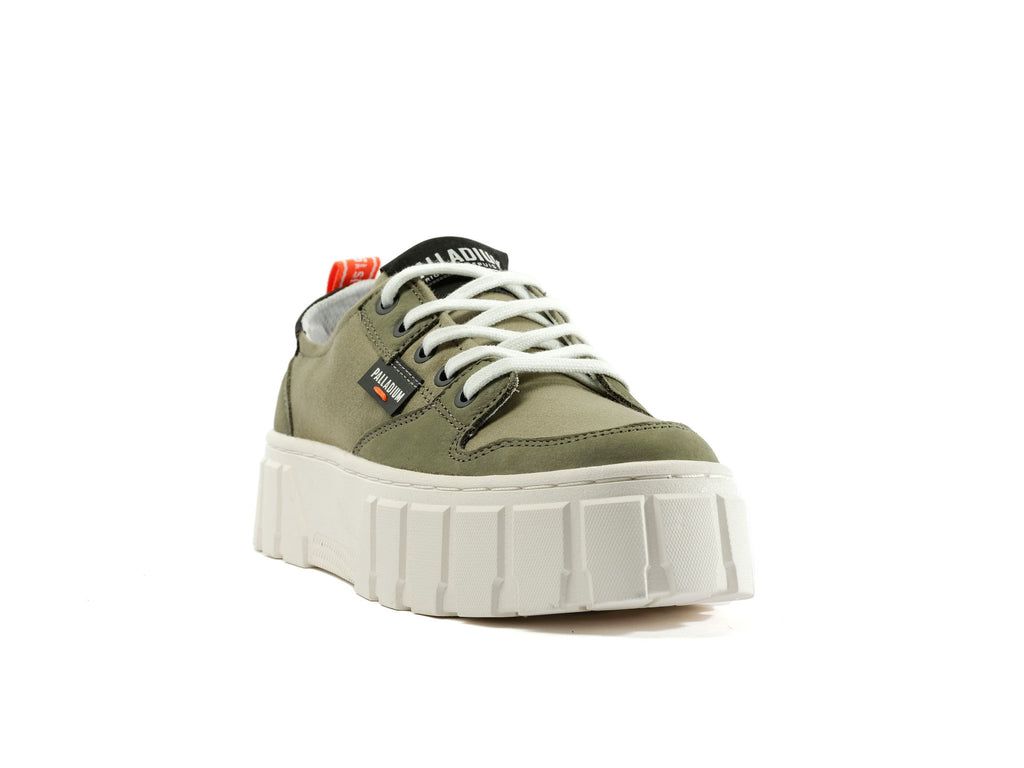 Women Palladium Pallatower Lo Sneakers Vetiver | SZEO-47305