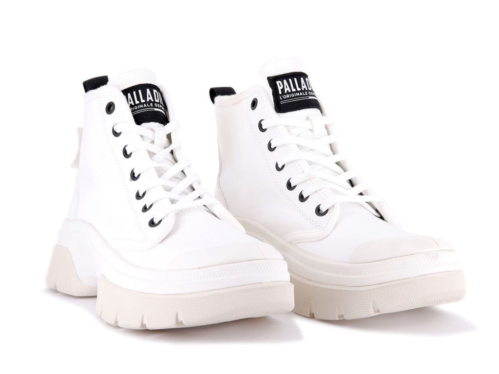 Women Palladium Pallawave Boots White | KFDQ-85692