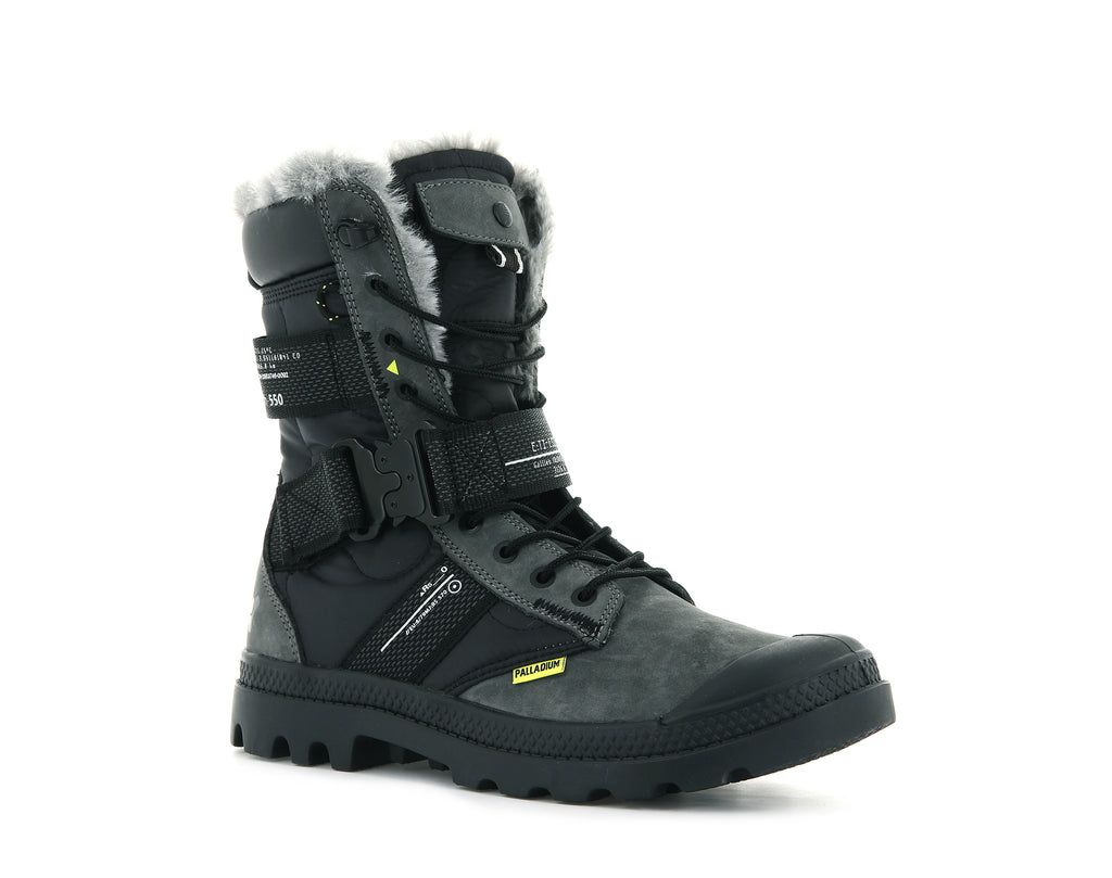 Women Palladium Pampa Europa Tactical X Destiny Boots Black | OKQB-10328