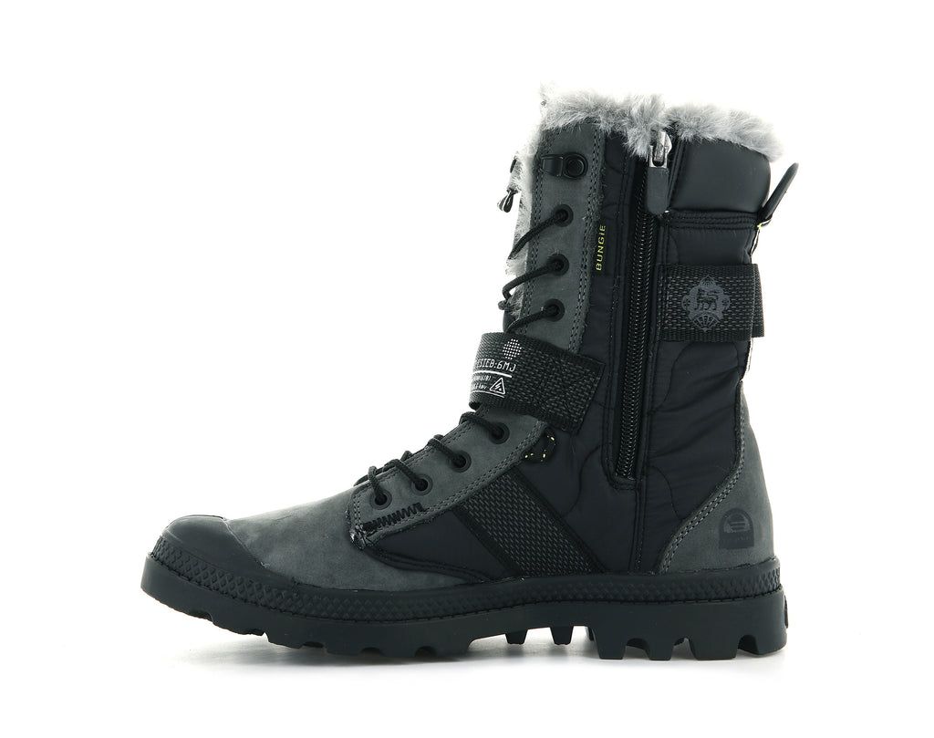 Women Palladium Pampa Europa Tactical X Destiny Boots Black | OKQB-10328