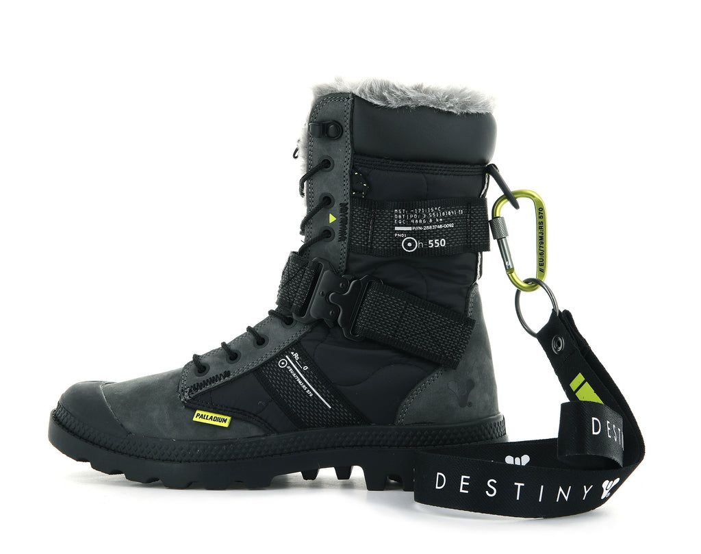 Women Palladium Pampa Europa Tactical X Destiny Boots Black | OKQB-10328