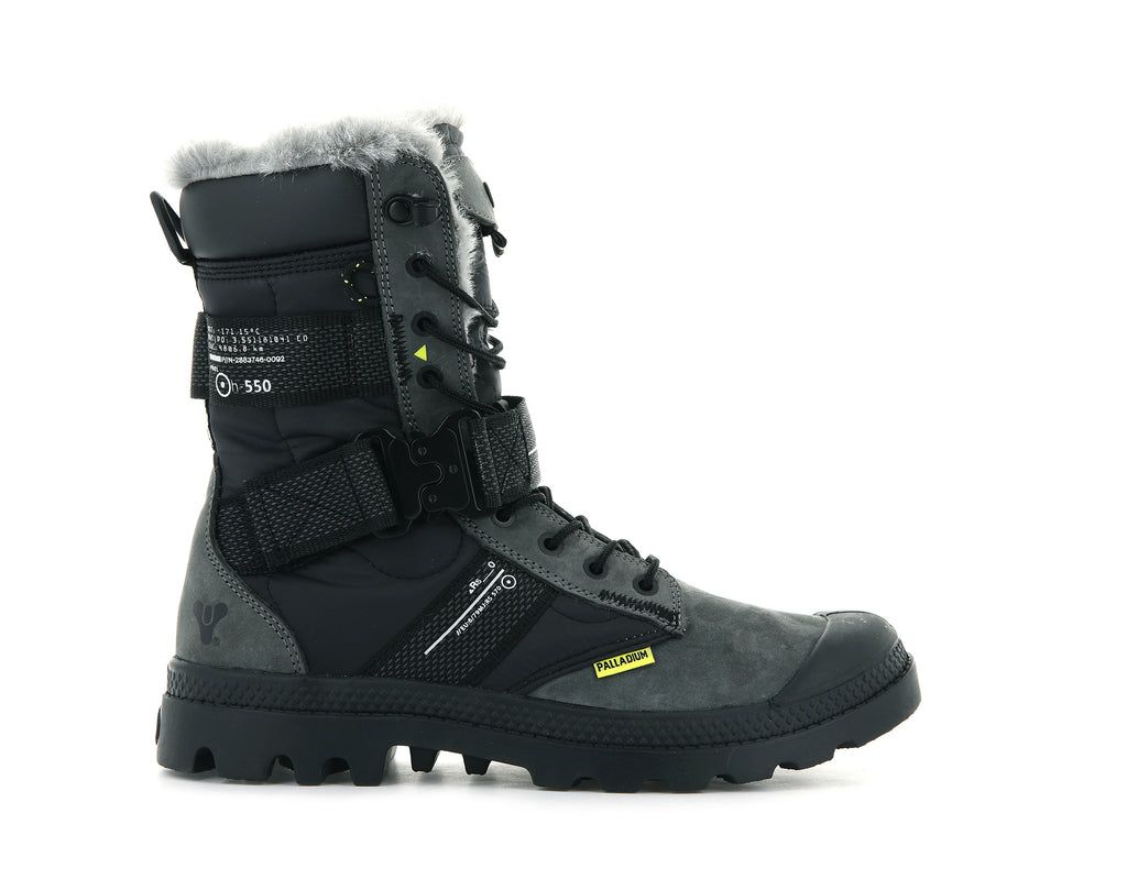 Women Palladium Pampa Europa Tactical X Destiny Boots Black | OKQB-10328