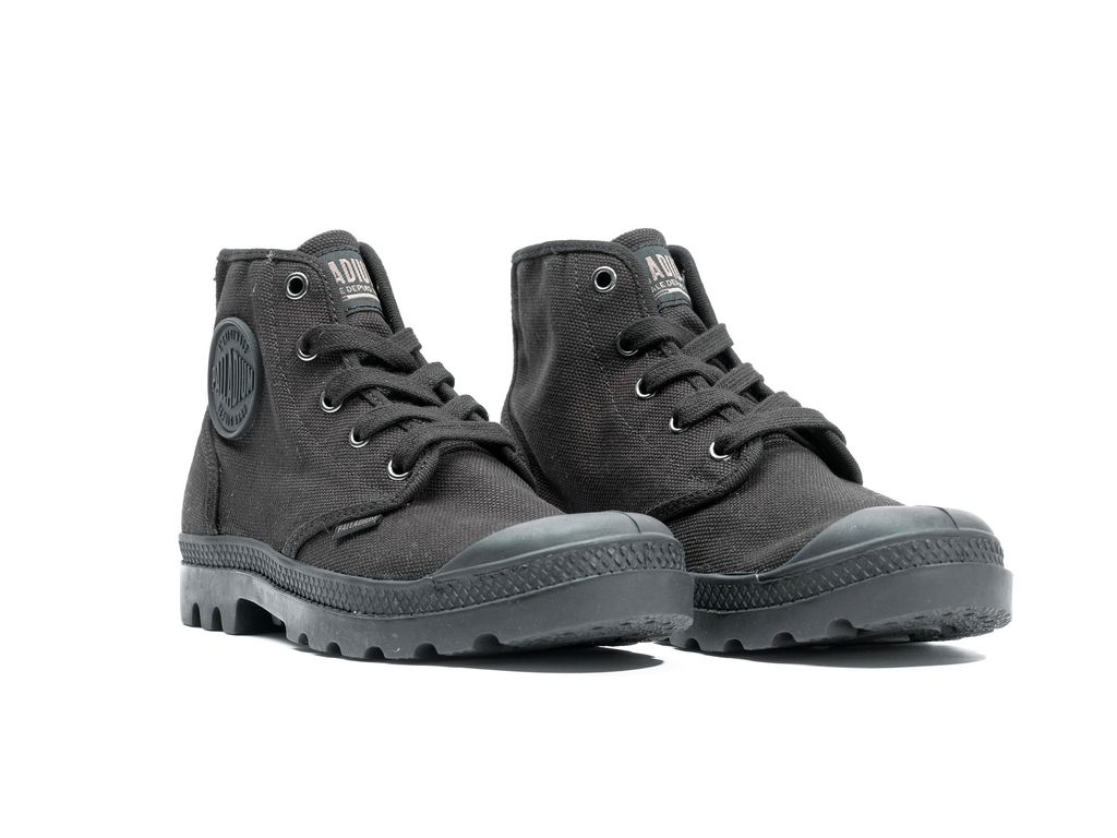 Women Palladium Pampa Hi Boots Black / Black | TQOW-82143