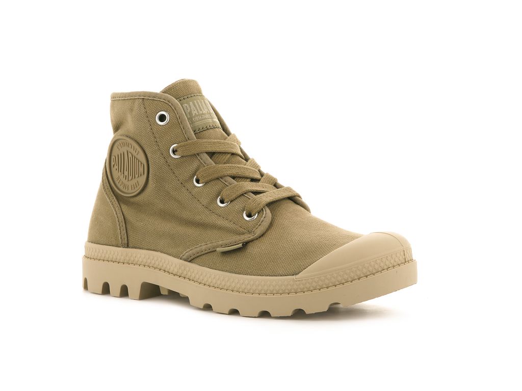 Women Palladium Pampa Hi Boots Olive | SAZW-80197