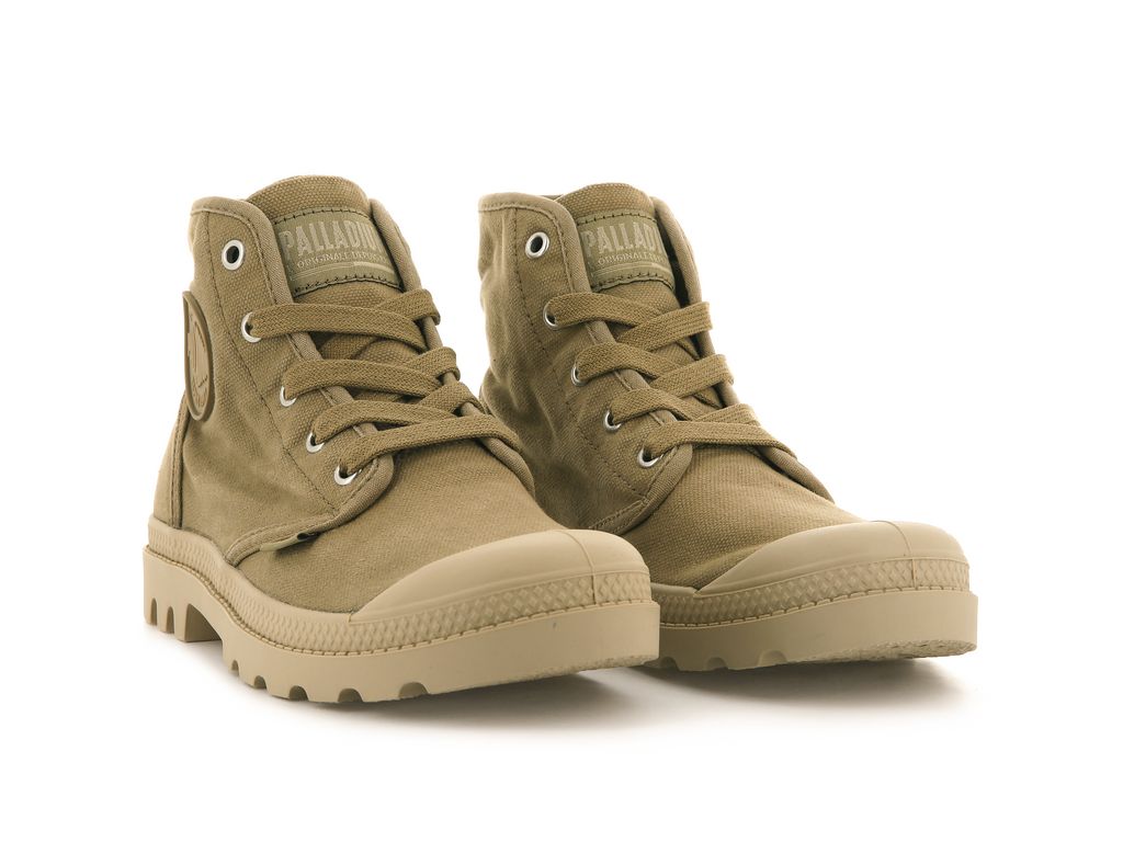 Women Palladium Pampa Hi Boots Olive | SAZW-80197