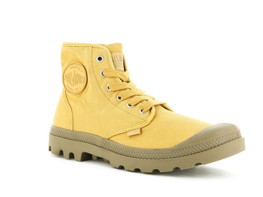 Women Palladium Pampa Hi Boots Orange Gold | NQWA-86237