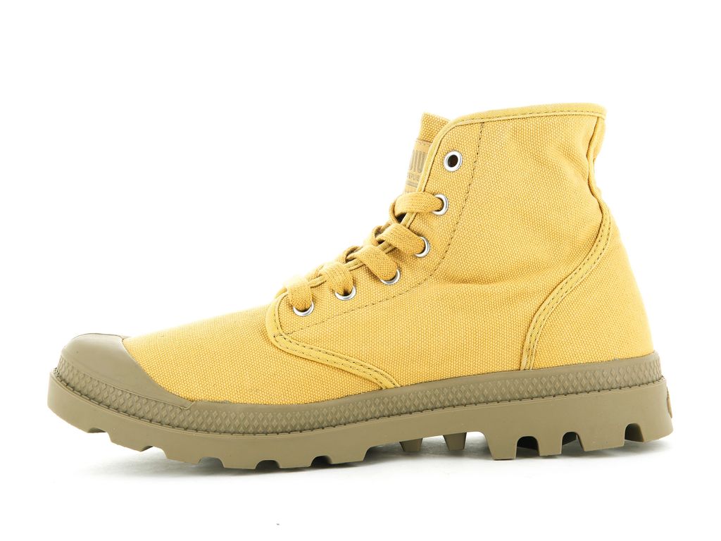 Women Palladium Pampa Hi Boots Orange Gold | NQWA-86237