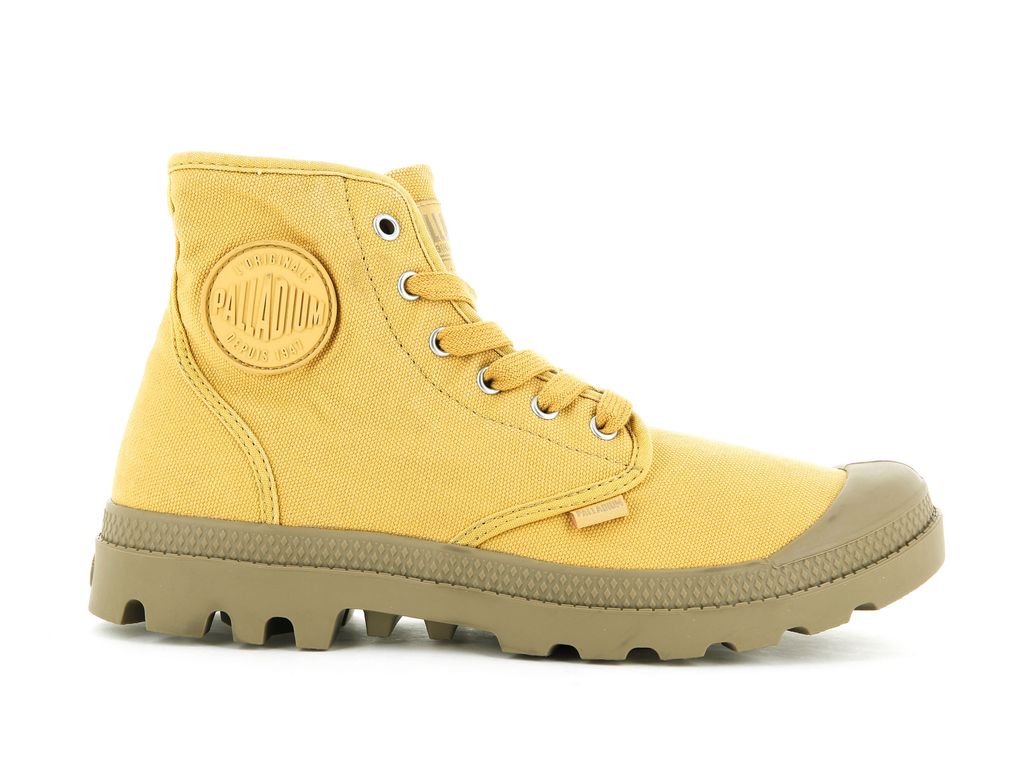 Women Palladium Pampa Hi Boots Orange Gold | NQWA-86237