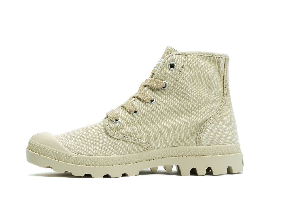 Women Palladium Pampa Hi Boots Sahara/Ecru | TVEH-53276