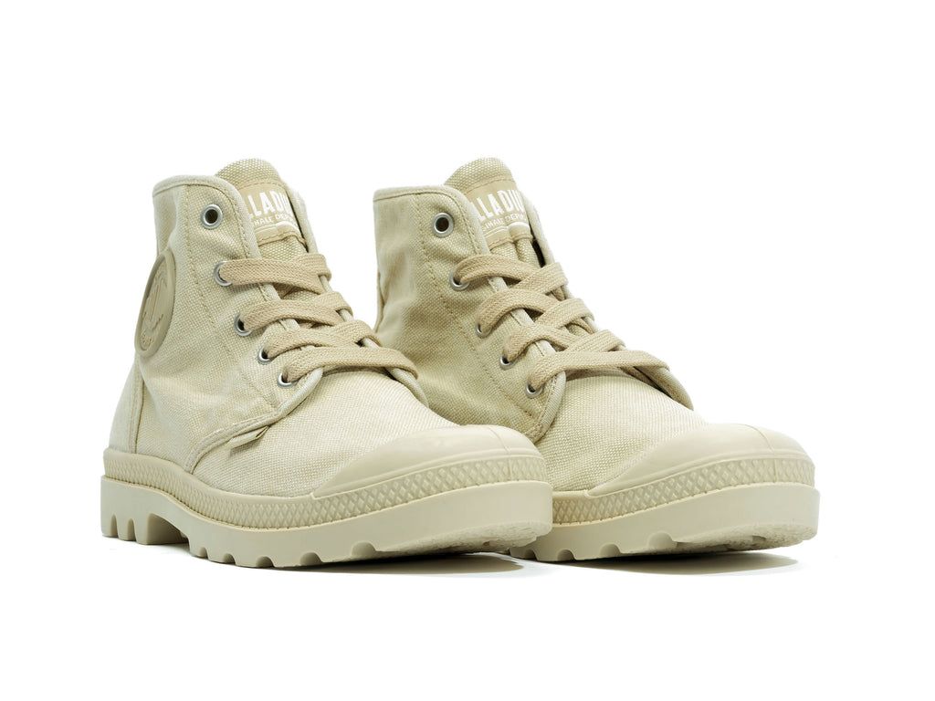 Women Palladium Pampa Hi Boots Sahara/Ecru | TVEH-53276