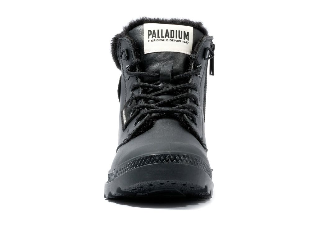 Women Palladium Pampa Hi Snow Warm Boots Black | KXPS-14569