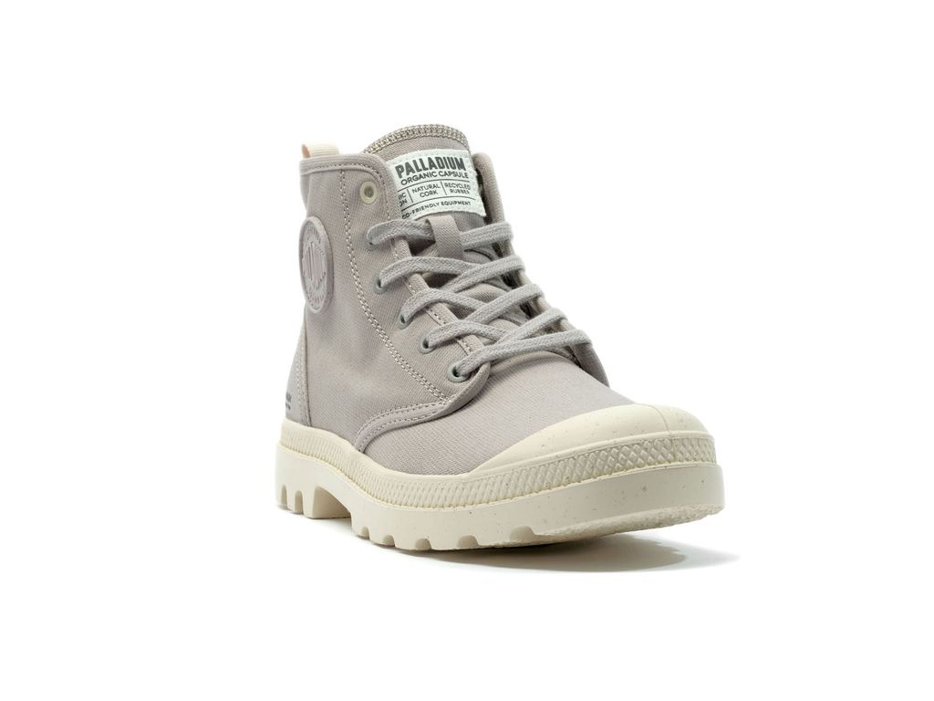 Women Palladium Pampa Hi Zip Organic Boots Grey | EJCG-58706