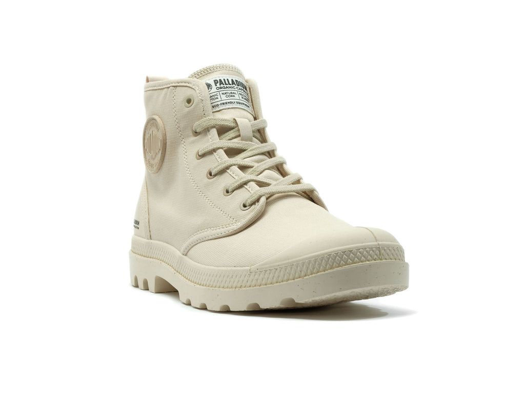 Women Palladium Pampa Hi Zip Organic Boots Sahara | CTHB-91483
