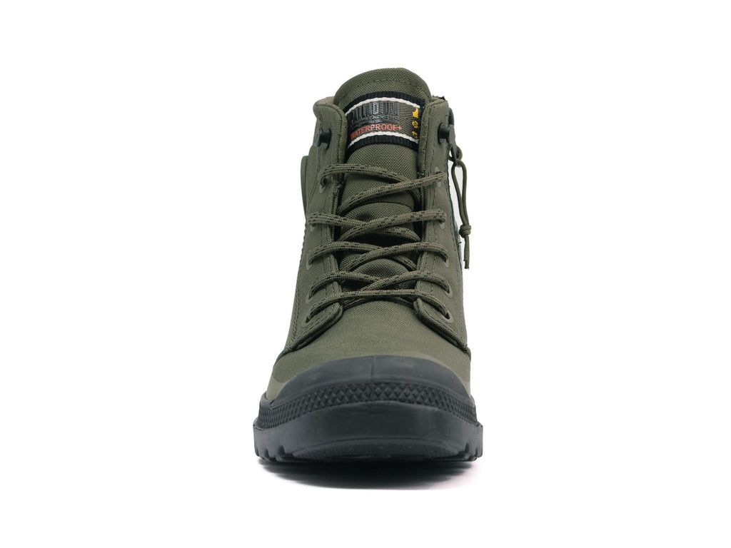 Women Palladium Pampa Rcyl Lt+wp+zip Boots Olive | NBRK-58320