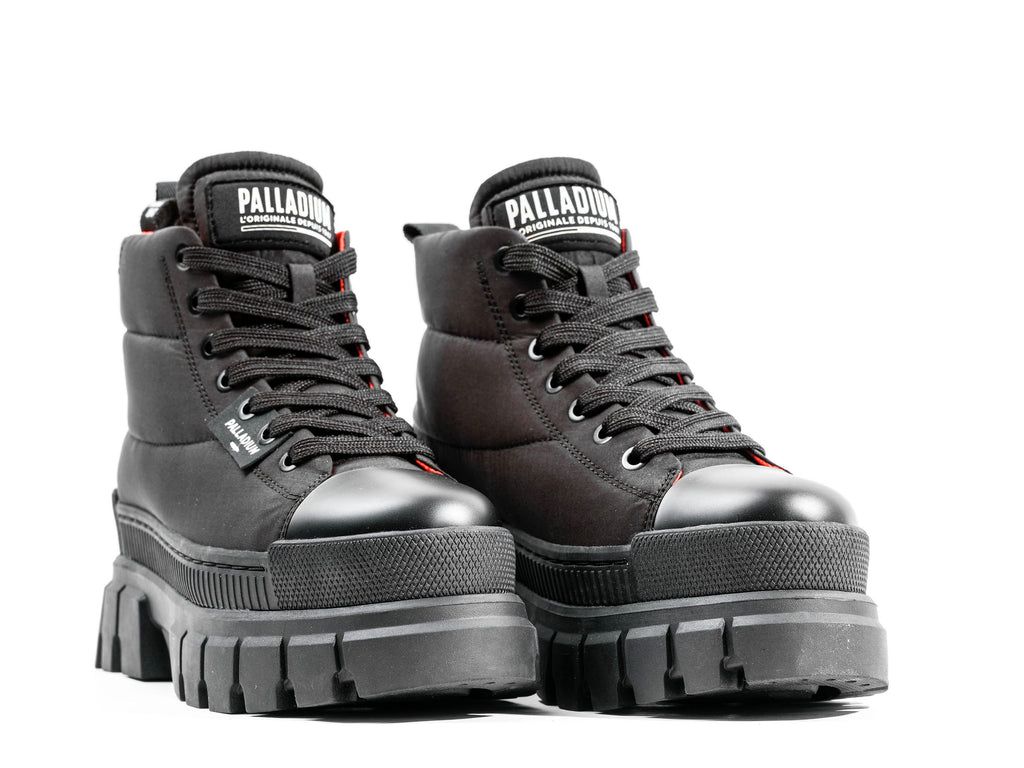 Women Palladium Revolt Boot Overcush Boots Black / Black | QHIM-02758