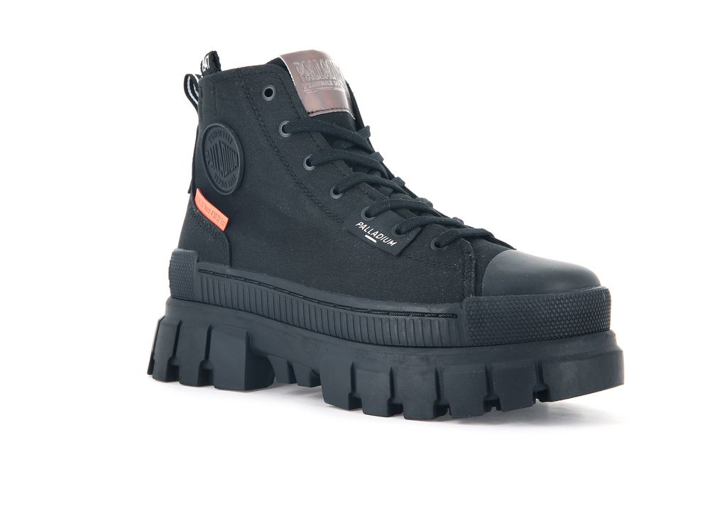 Women Palladium Revolt Hi Tx Boots Black / Black | QDHG-61820