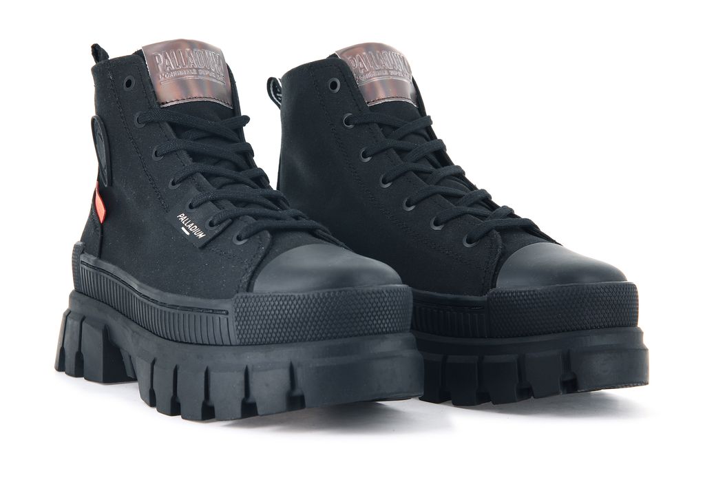 Women Palladium Revolt Hi Tx Boots Black / Black | QDHG-61820