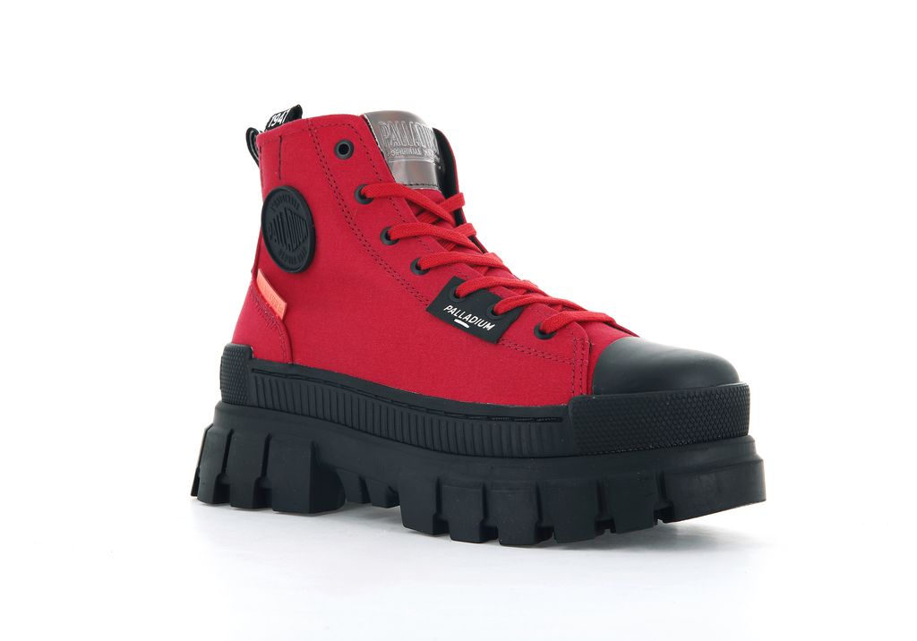 Women Palladium Revolt Hi Tx Boots Red | MWES-53279