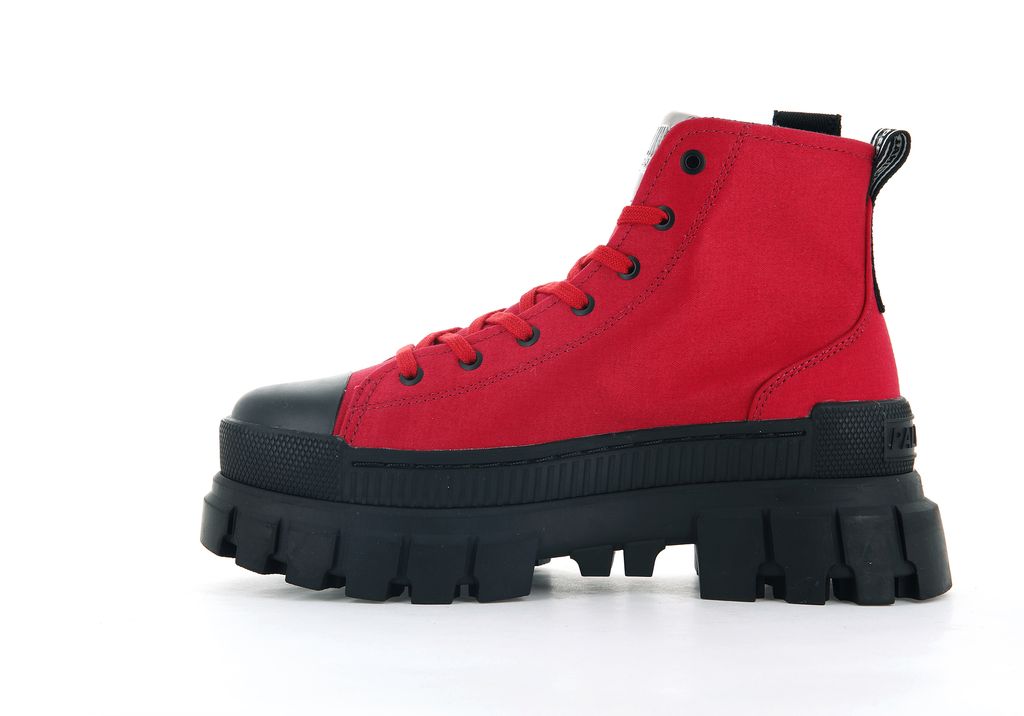 Women Palladium Revolt Hi Tx Boots Red | MWES-53279