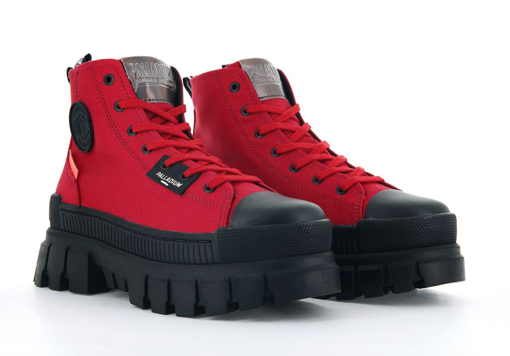 Women Palladium Revolt Hi Tx Boots Red | MWES-53279