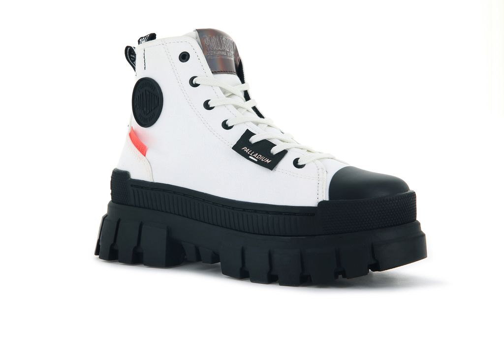 Women Palladium Revolt Hi Tx Boots White | PDEN-28165