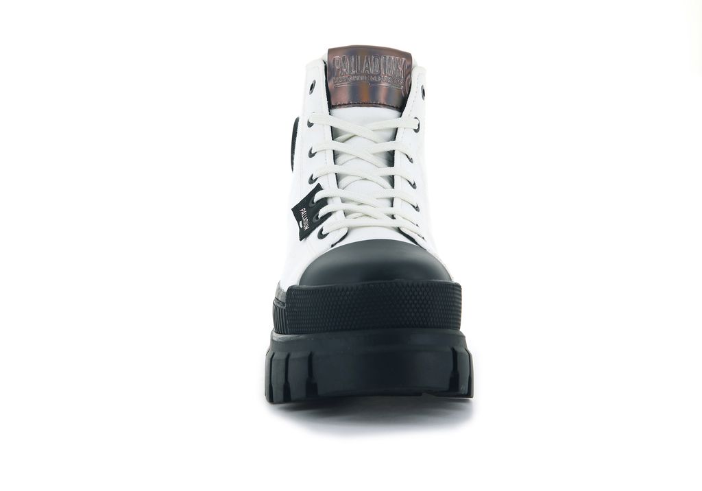 Women Palladium Revolt Hi Tx Boots White | PDEN-28165