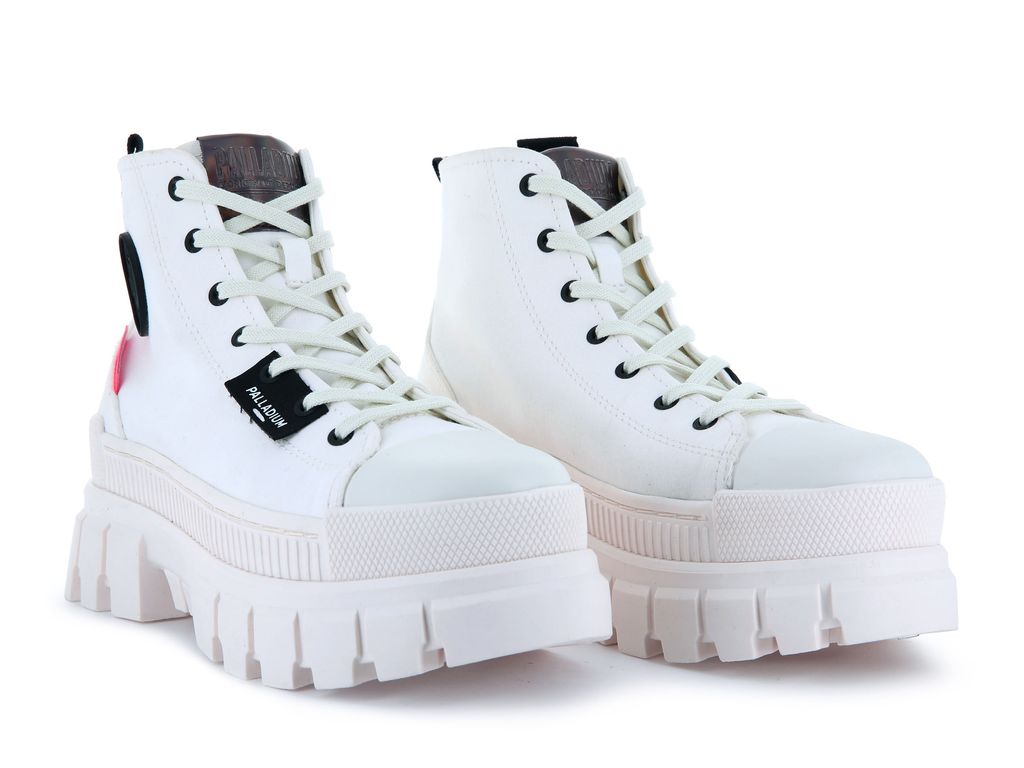 Women Palladium Revolt Hi Tx Boots White | IPBY-56087