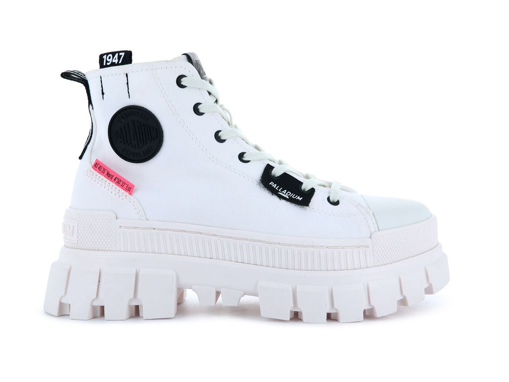 Women Palladium Revolt Hi Tx Boots White | IPBY-56087