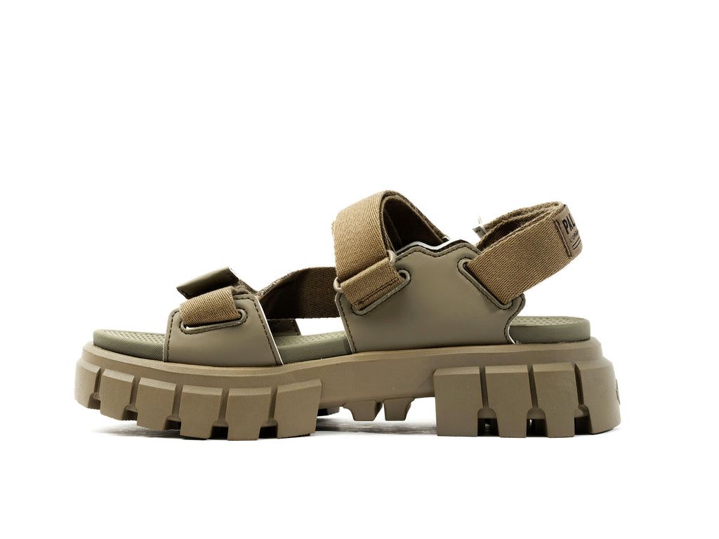Women Palladium Revolt Sandal Mono Sandals Green | IYSQ-01259