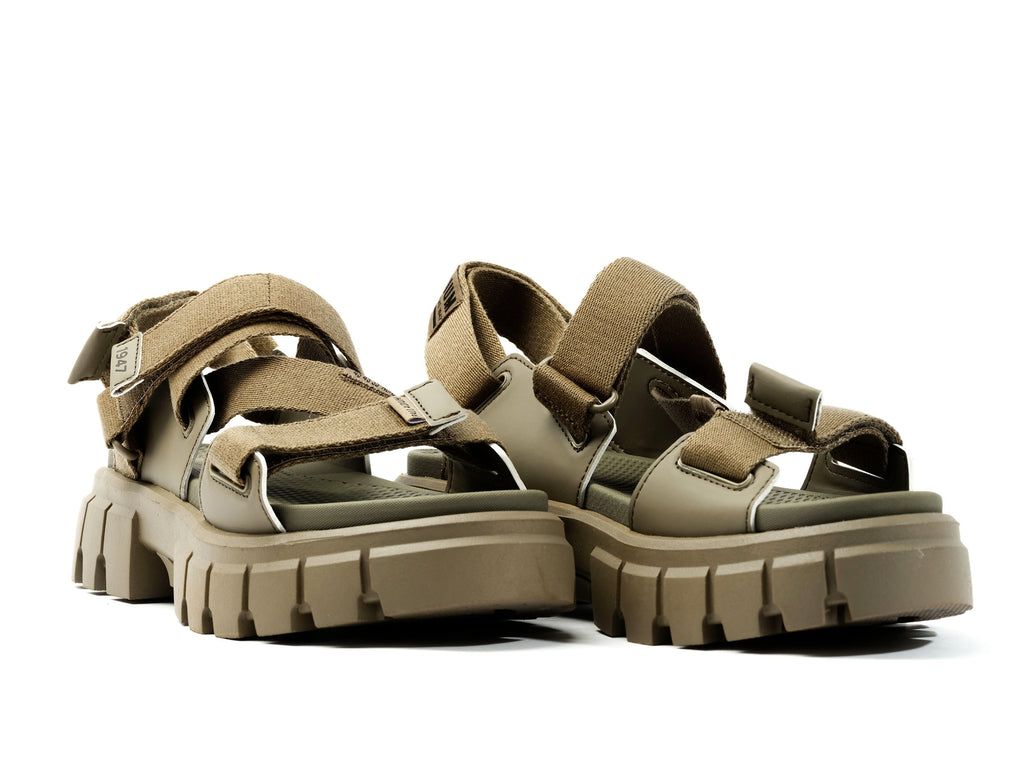 Women Palladium Revolt Sandal Mono Sandals Green | IYSQ-01259